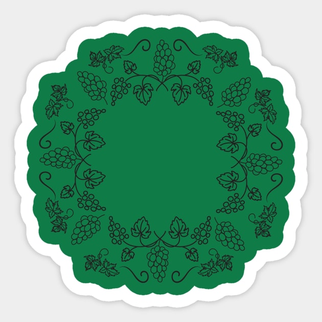 Doodled Grapevines Sticker by SWON Design